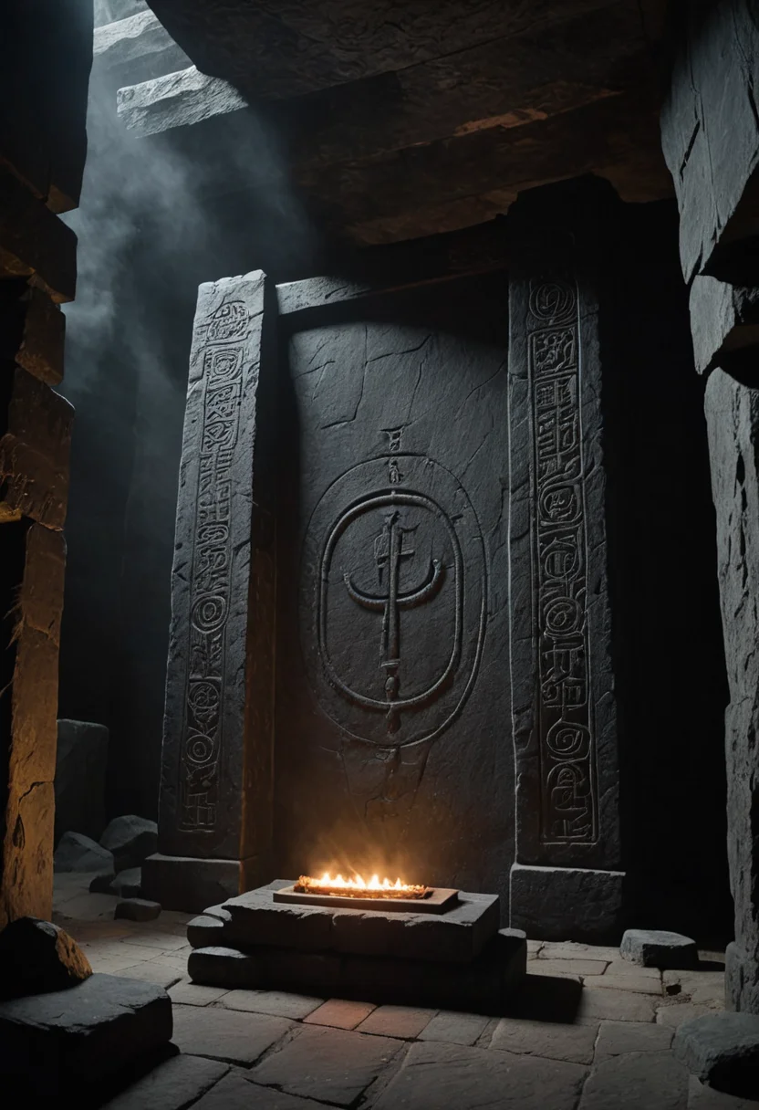 Sacred Altar of Echoes — AI generated image