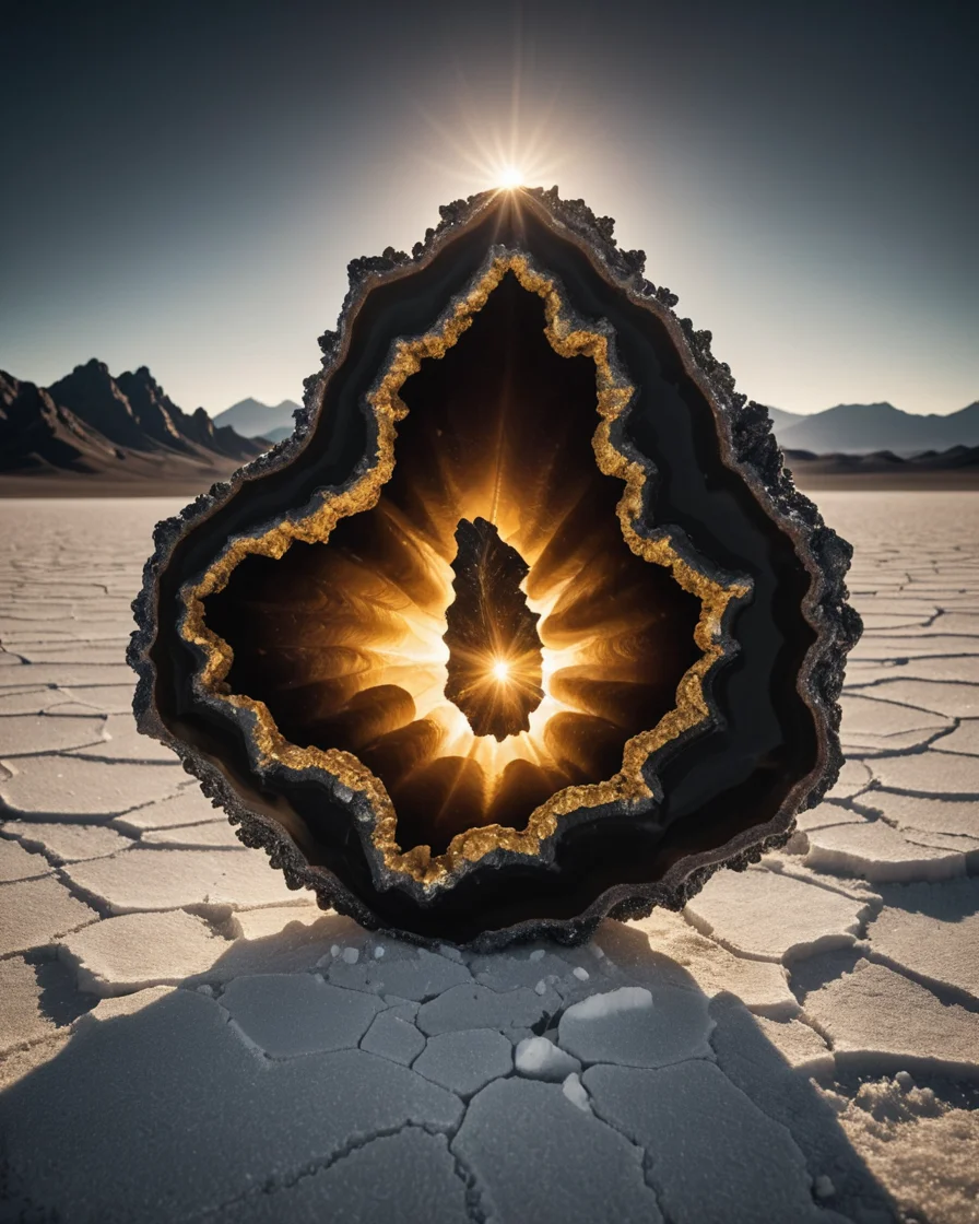 Obsidian Geode Ritual — AI generated image
