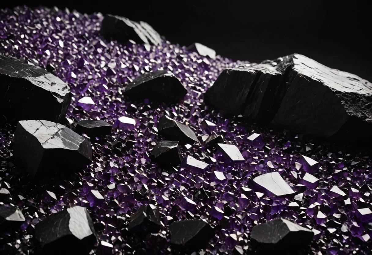 Molten Obsidian River — AI generated image