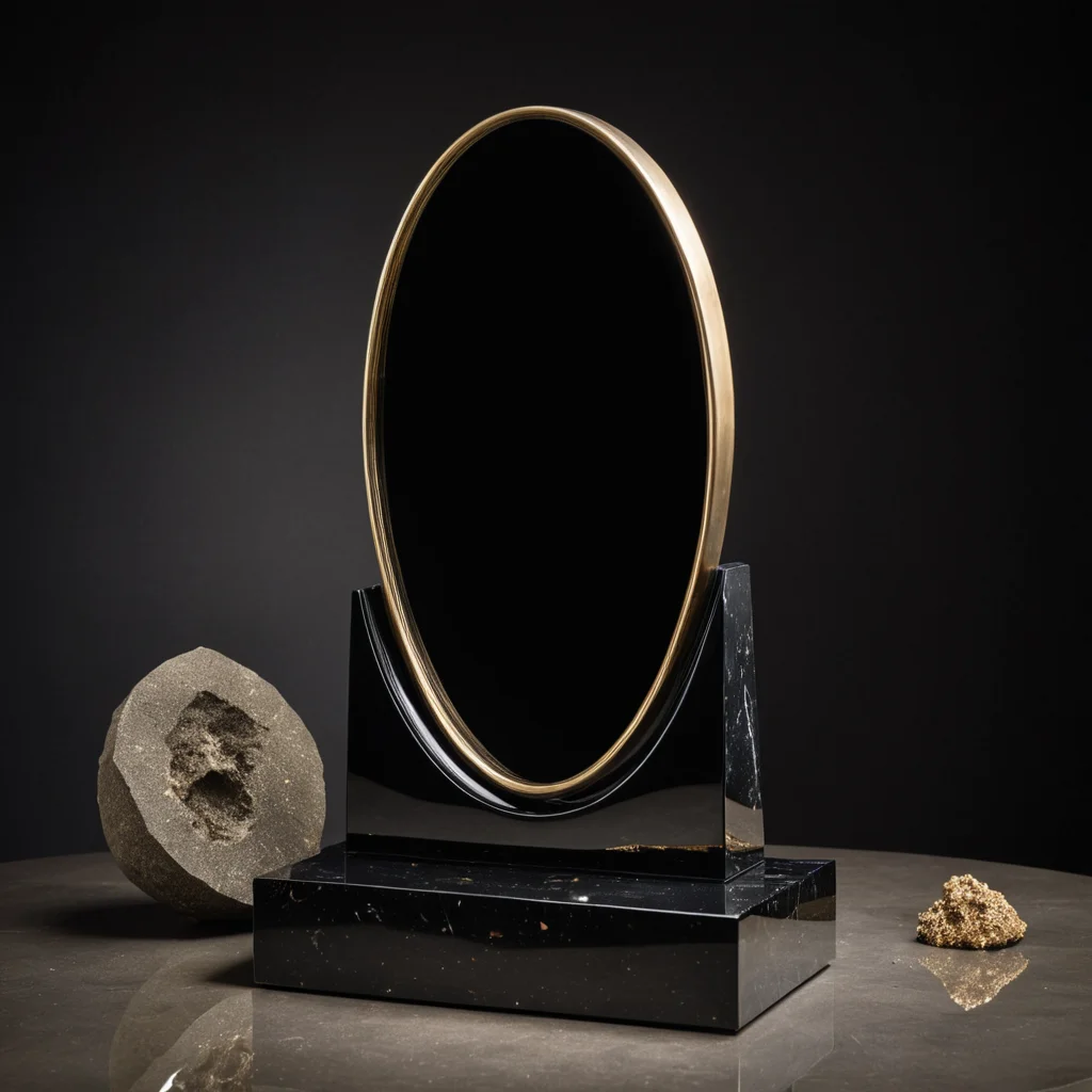 Obsidian Time Mirror — AI generated image