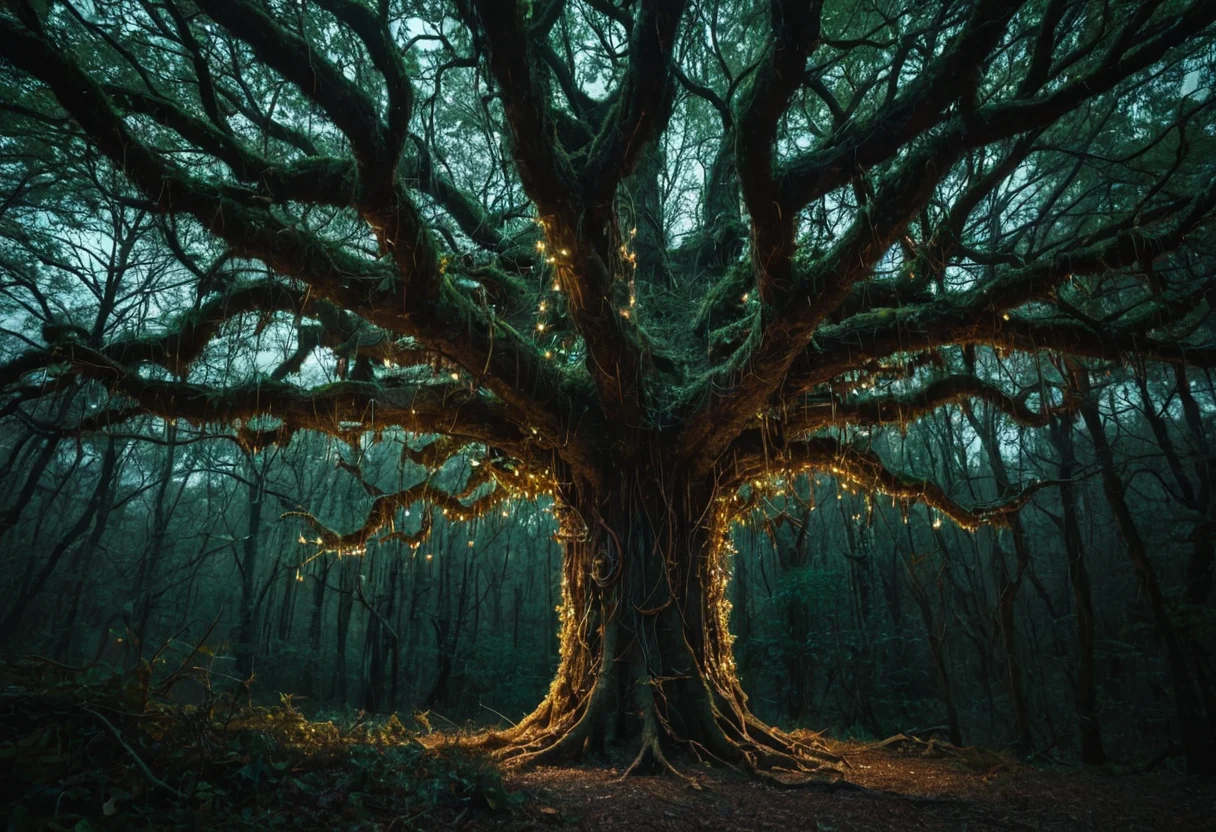 Ruined Circuit Tree — AI generated image