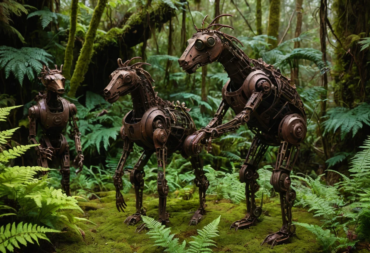 Rust Automaton Garden — AI generated image