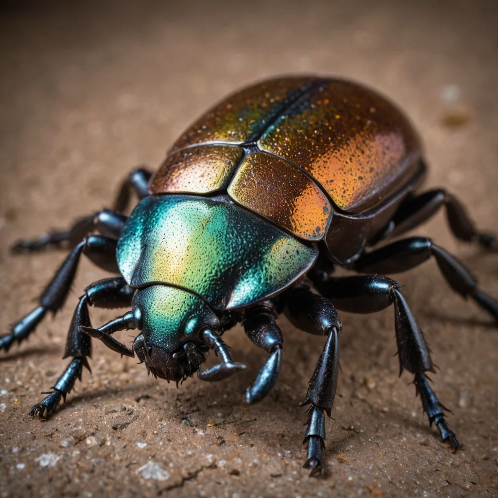 Rust Beetle Macro — AI generated image