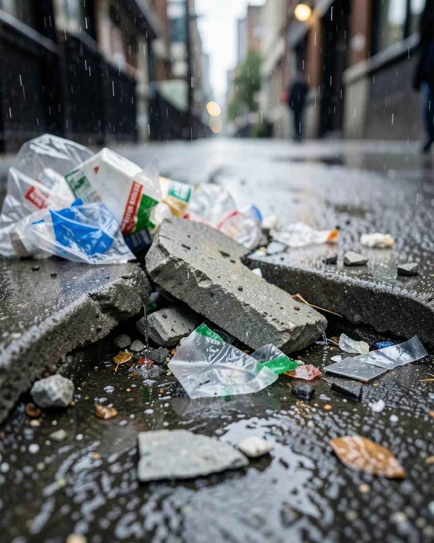Urban Debris Study — AI generated image