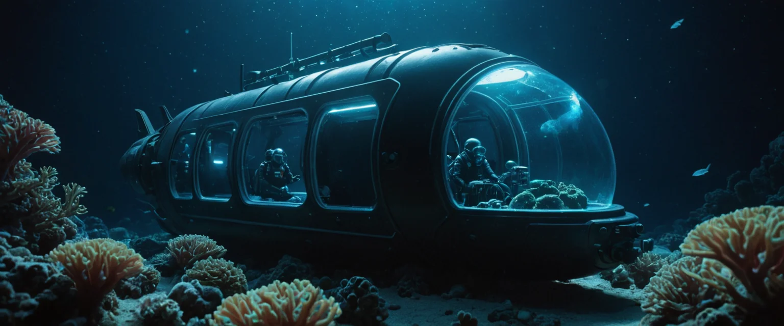 Crystal Abyss Descent — AI generated image