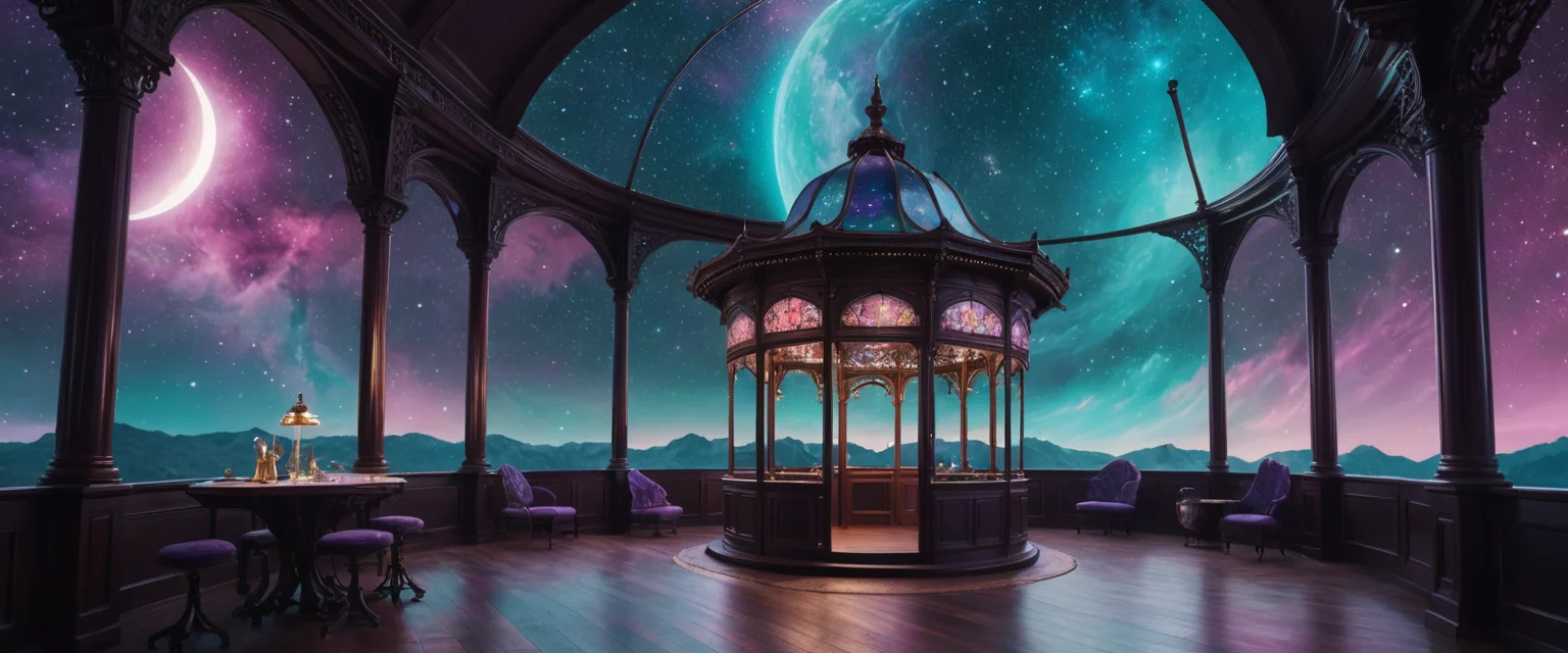 Nebula Tea House — AI generated image
