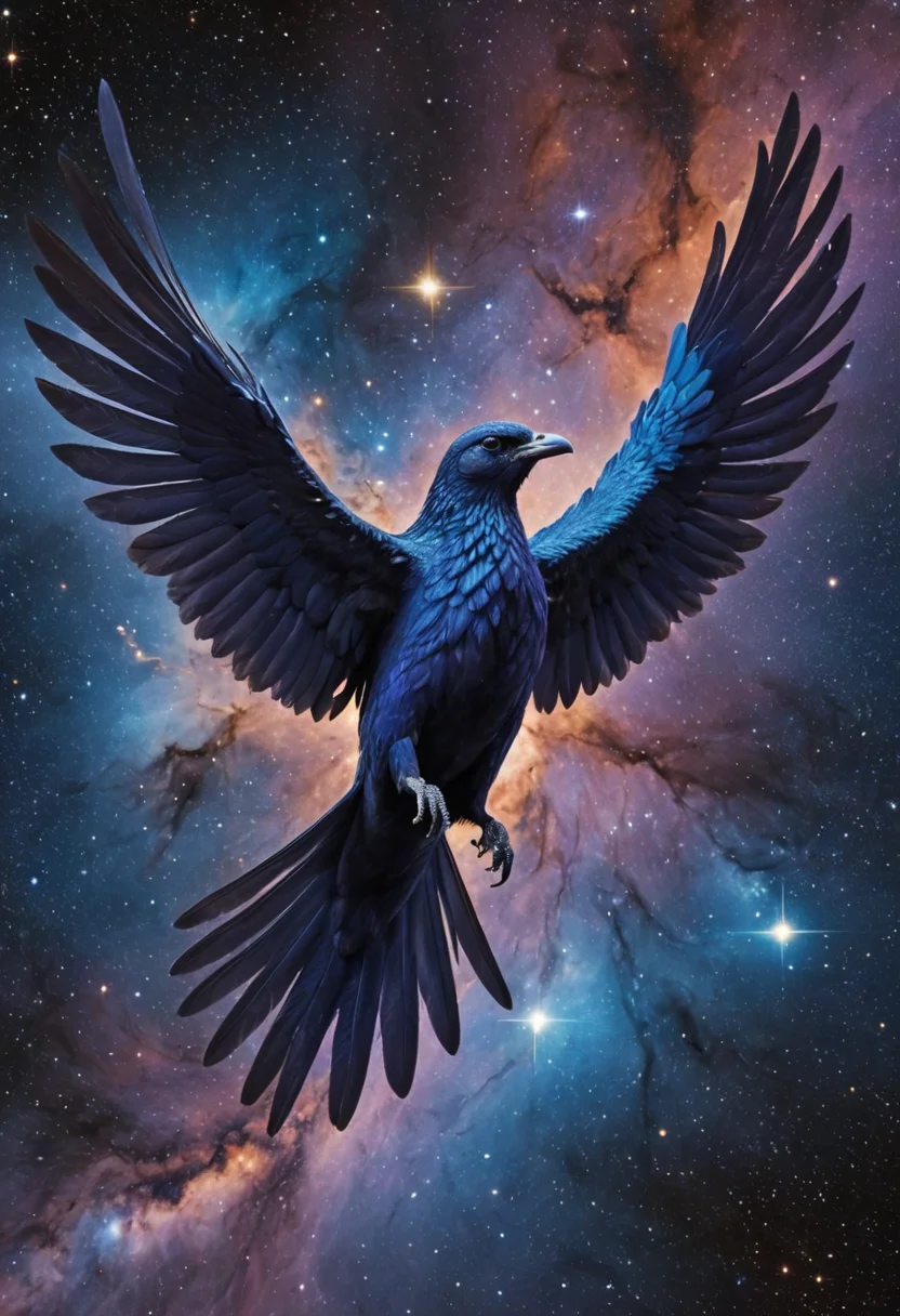 Celestial Shadow Falcon — AI generated image