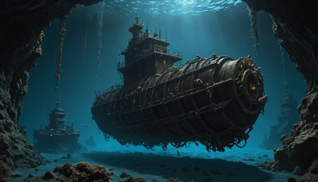 Sunken Obsidian Archive — AI generated image