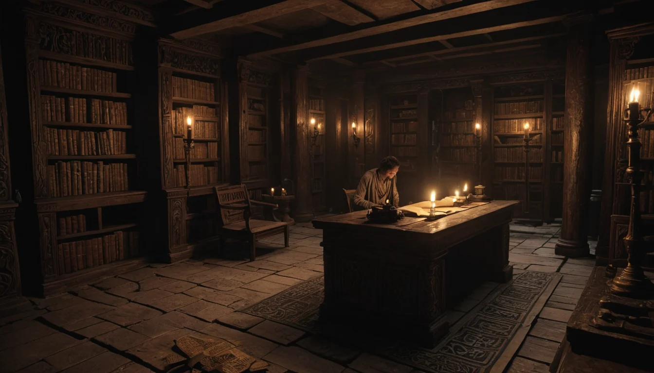 Sunken Scholar's Vault — AI generated image