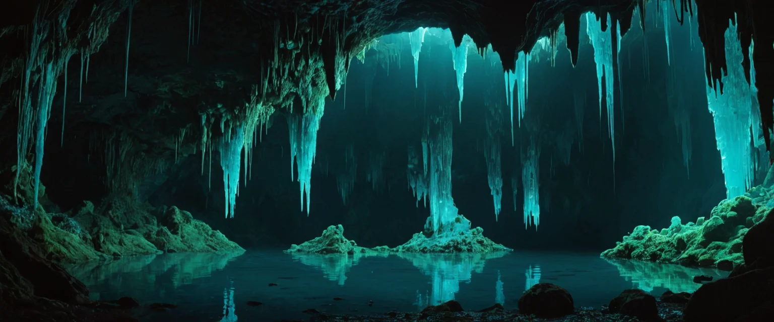 Subterranean Lumina Grotto — AI generated image