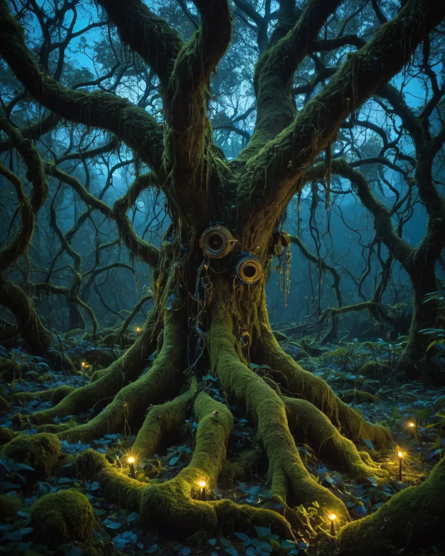 Surreal Clockwork Grove — AI generated image