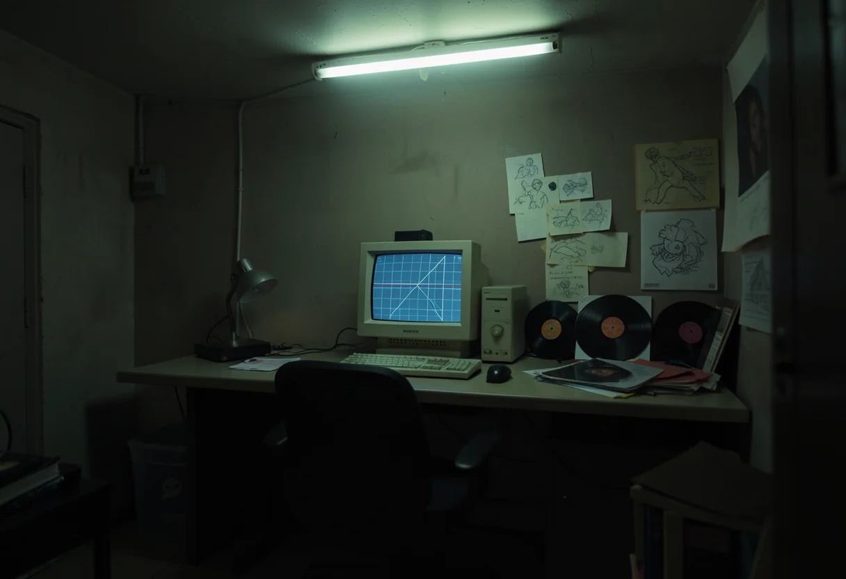 Retrowave Study Room — AI generated image