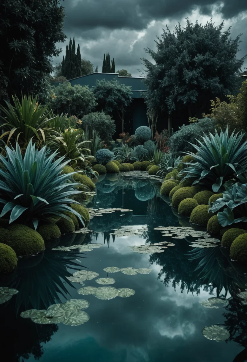 Liquid Time Garden — AI generated image