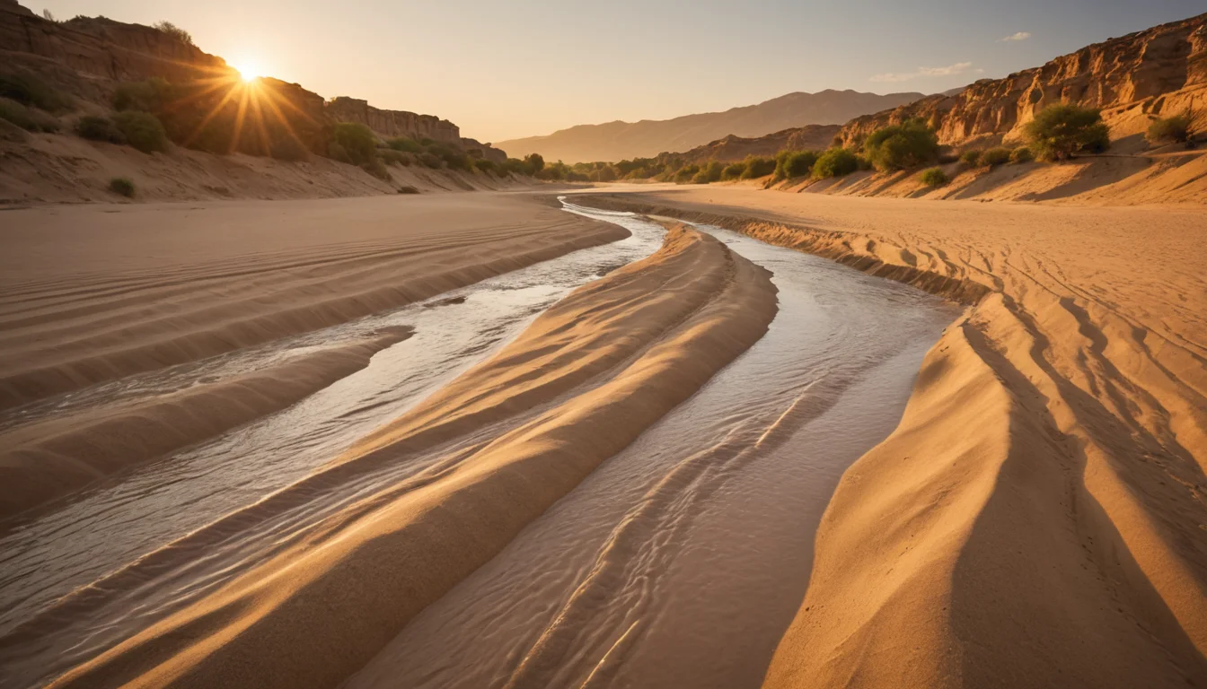 Temporal Sand River — AI generated image