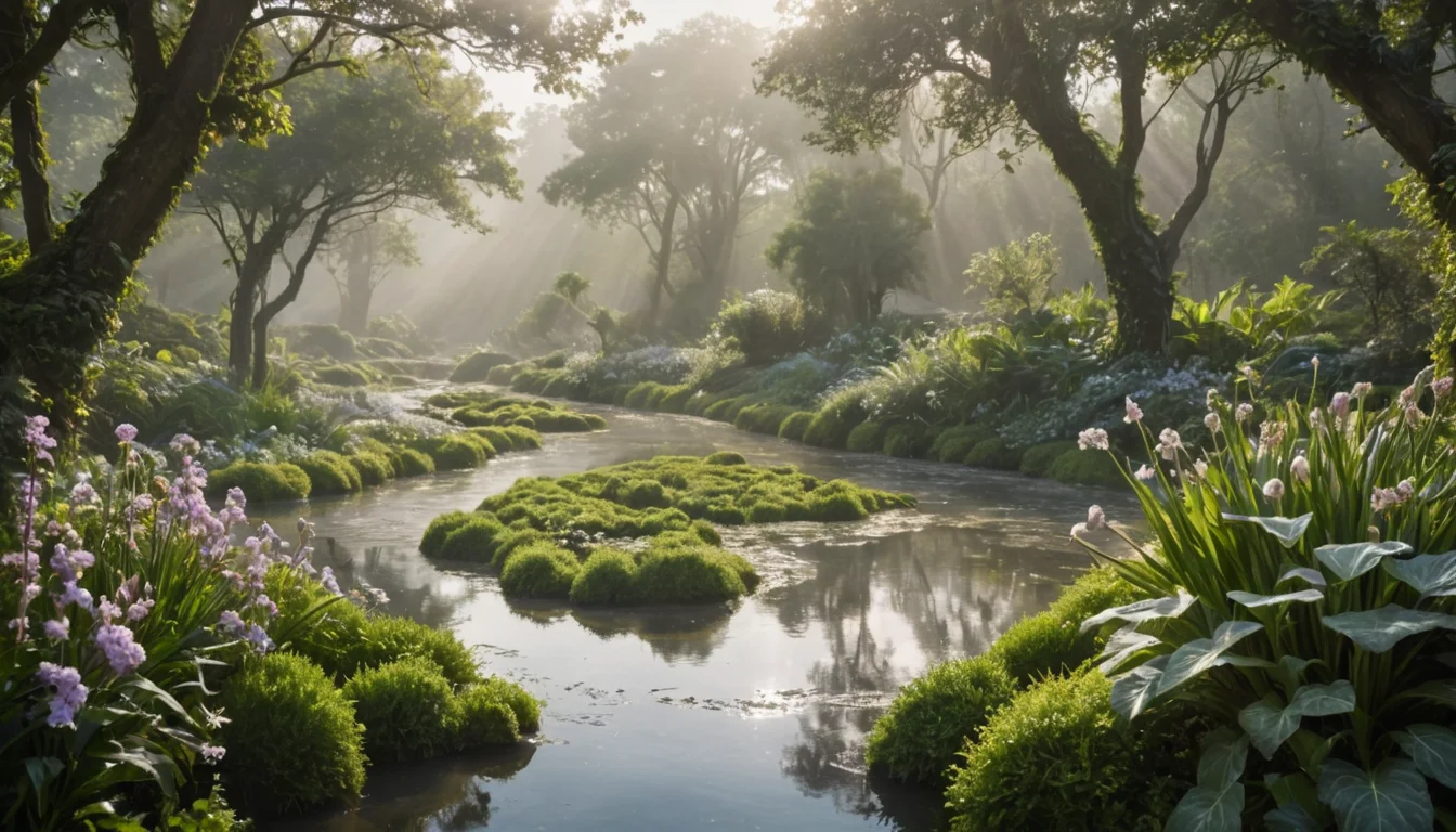 Liquid Time Garden — AI generated image