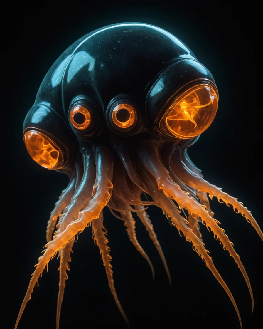 Bioluminescent Predator — AI generated image