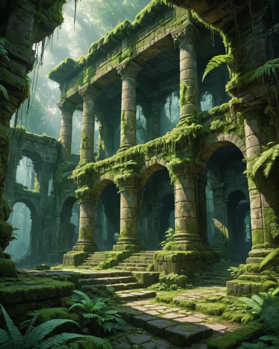 Overgrown Citadel (architecture) — AI generated image