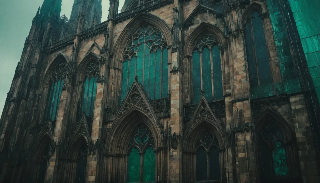 Verdigris Monsoon (architecture) — AI generated image