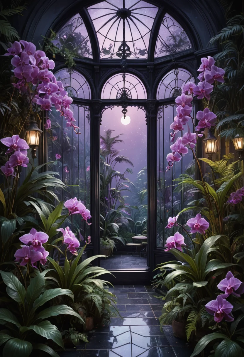 Victorian Glass Conservatory — AI generated image