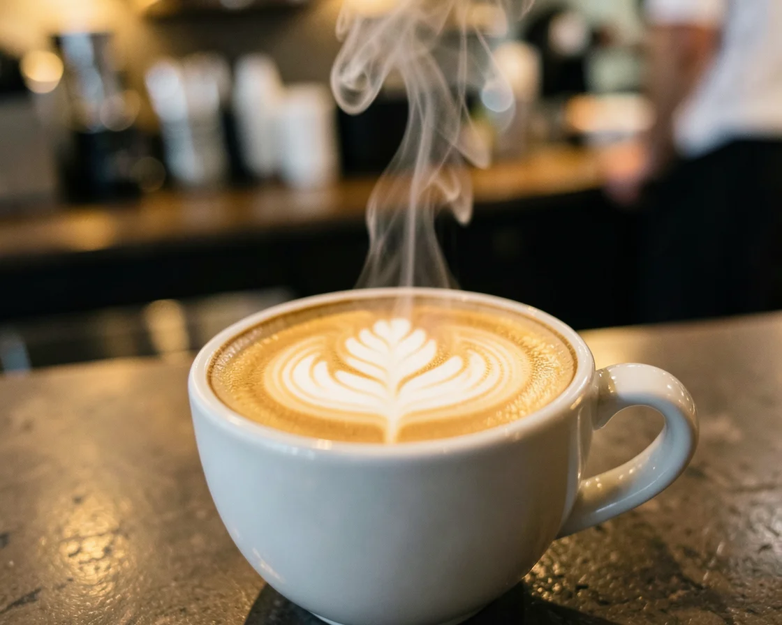 Latte Art Macro — AI generated image