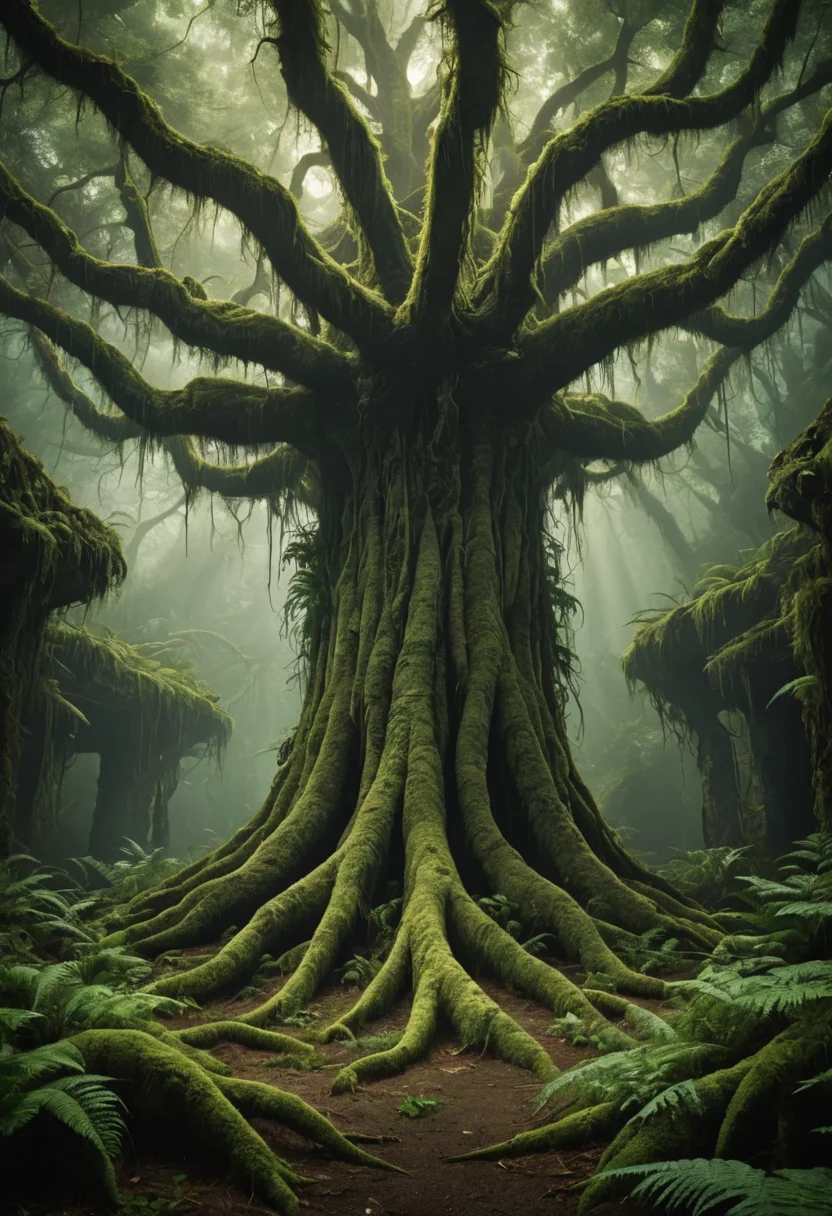 Ancient Root Cathedral — AI generated image