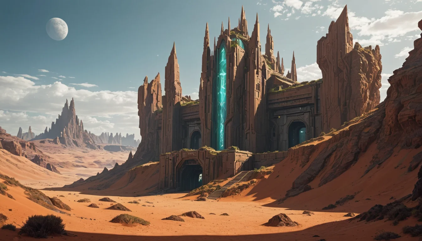 Xeno Desert Citadel — AI generated image