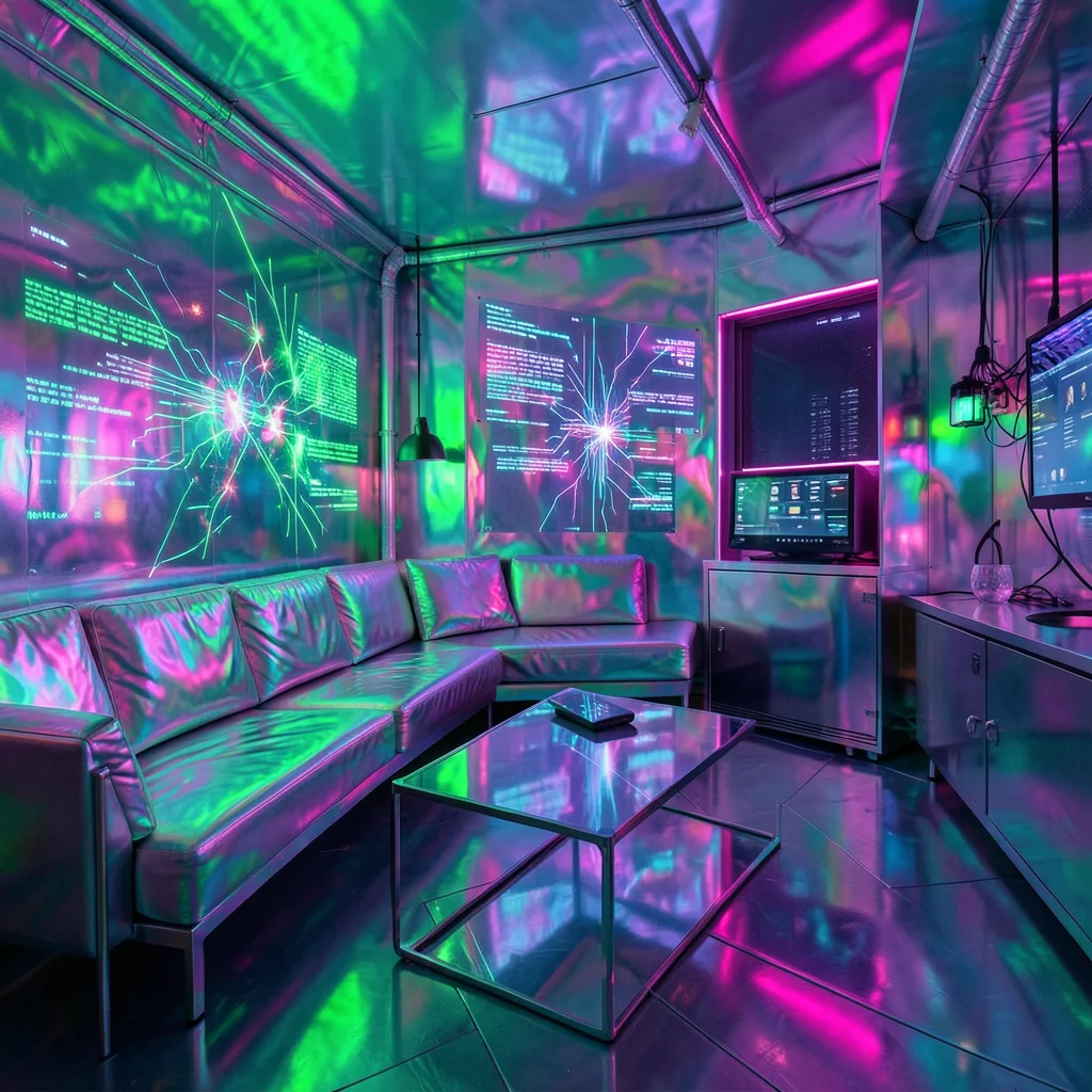 Chrome Future Glitch — AI generated image