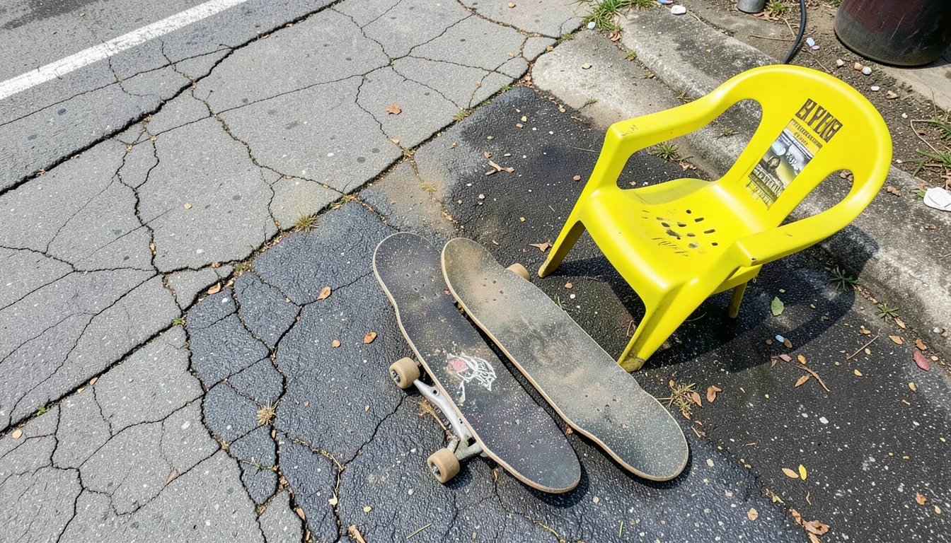 Chrome and Concrete Geometry — AI generated image