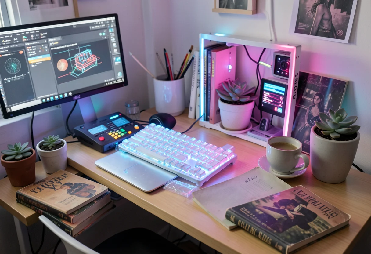 Y2K Desk Ritual — AI generated image